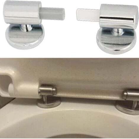 Comfortable Toilet Seat Lowering Mechanism Assembly, Textured ABS Toilet Seat Hinge, Soft-Close Toilet Seat Accessories (1/4)
