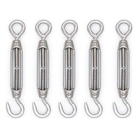 M4 tendeur crochet et il en acier inoxydable 304 - Lot de 5 (1/5)