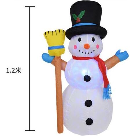 Autres décorations de Noël. Bonhomme de neige gonflable avec lumière rotative colorée, idéal pour les activités et fêtes en extérieur, décoration de Noël créative pour l'intérieur. (1/4)