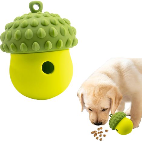 Jouet interactif pour chien, jouet éducatif et à mâcher pour petits chiens et chiots, jeu de stimulation et d'occupation, vert (1/5)