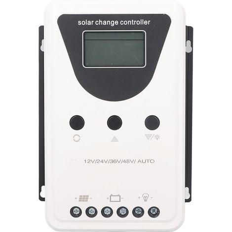 Solarladeregler mit automatischer DC-12V/24V/36V/48V-Erkennung, PWM-Solarladeregler, Solarmodul-Laderegler mit LCD-Anzeige, 100A