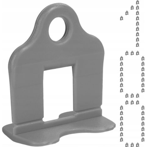 Sistema di livellamento per piastrelle clip 1.5 mm 100 pezzi SIMPLEFIX colore grigio (1/5)