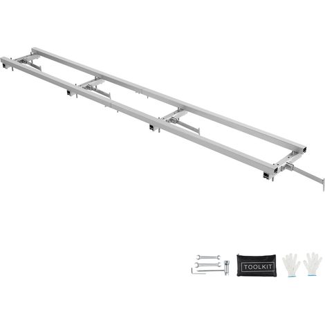 Système de guidage de rail 2,74 m pour tronçonneuse, kit avec 4 barres transversales. (1/5)