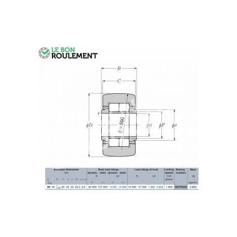Galet de came NUTR209-3AS-NTN