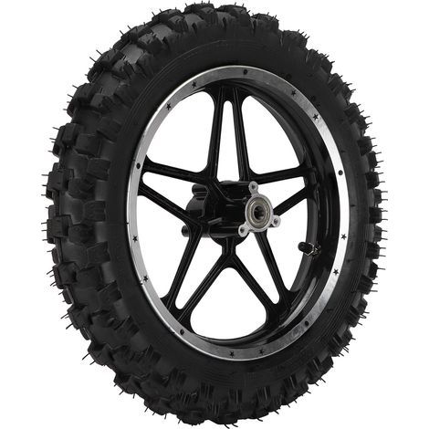 ACOGEDO Rueda trasera de aleación de acero de 2,5 a 10 pulgadas, repuesto para minimoto, SUV, aleación negra, 2 tiempos, acero de alta calidad, resistente al óxido, repuesto para bicicleta, anticorros (1/5)