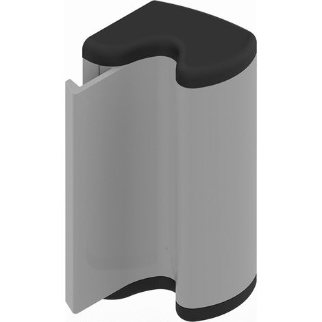 La Croisee Ds – Fermeture semi-automatique SORGHO 80mm aluminium laqué gris RAL9006 – Gâche pour crémone – Pour baies coulissantes – DS6126007
