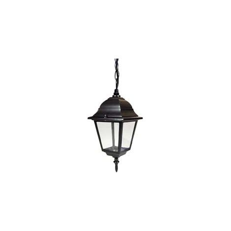 LANTERNA CON CATENA MODELLO NEW YORK  - 60w IP44 mm.150x150x970h. colore nero