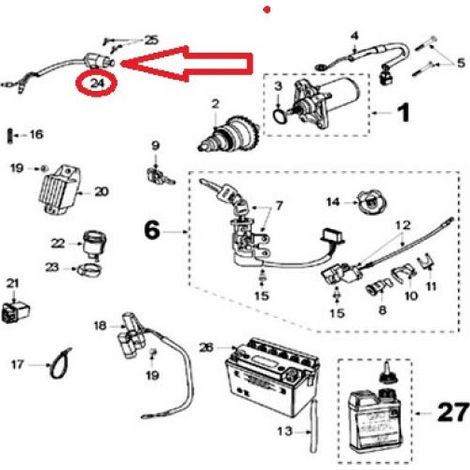ständersensor für roller peugeot 50 v-clic 2007 bis 2017 759393 (1/5)