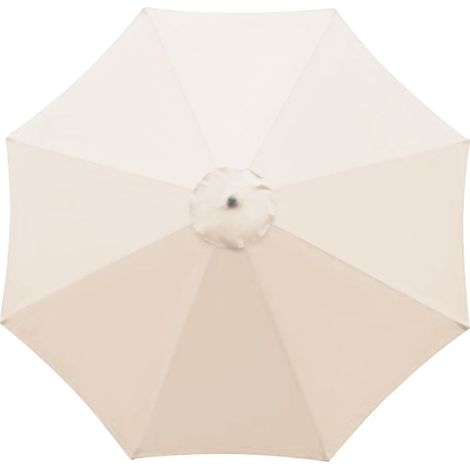 Housse de rechange pour parasol, 8 baleines, 2.7 m, imperméable, anti-UV, tissu de rechange, blanc (1/5)