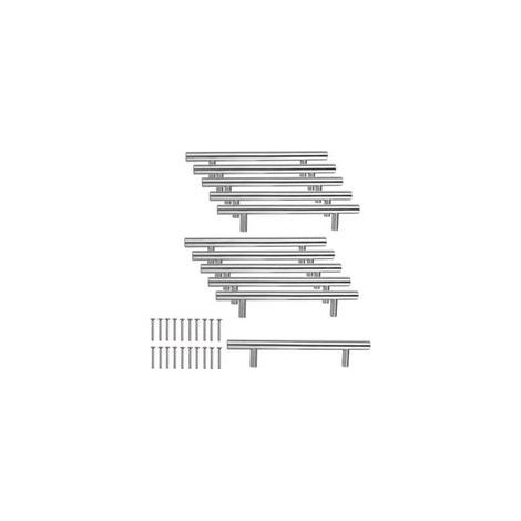 10 tiradores de cocina plateados, tiradores huecos cepillados para armarios, tiradores de puerta de acero inoxidable, incluye tornillos, distancia entre orificios de 96 mm, para puertas de armarios, c (1/4)