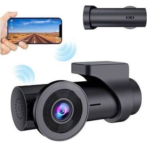 Dashcam Voiture WiFi Full HD 1080P, Caméra Embarquée Voiture sans Écran Grand Angle 170°,Dash Cam avec Enregistrement en Boucle (1/5)