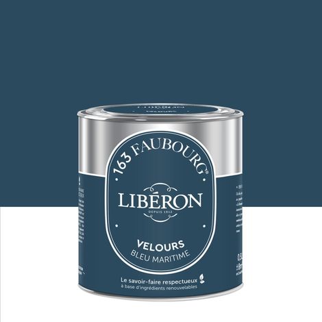 LIBERON Peinture bleu maritime multisupport 163 faubourg LIBÉRON velours 0.5 l