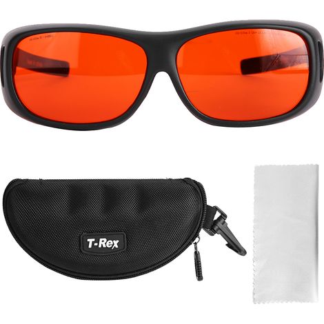 Ortviai Lunettes de protection laser OD5 pour longueurs d'onde 480-580 nm – modèle XB3192, polycarbonate, compatible avec lunettes correctrices
