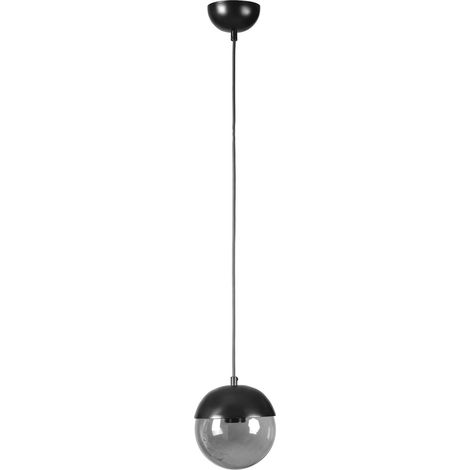 Lustre gris foncé, corps en métal, hauteur réglable 70 cm, culot E27 max 40 W, design pour décoration d'intérieur et éclairage moderne (1/3)