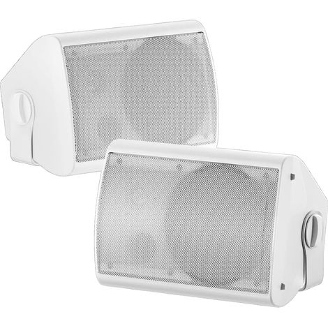 6.5 400W Haut-parleurs extérieurs étanches à l'eau Haut-parleurs muraux passifs bidirectionnels pour Patio (Blanc) (1/5)