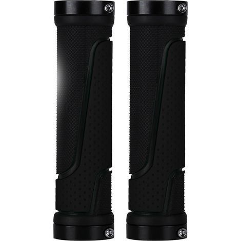 Puños para bicicleta de montaña, piezas para fixie, goma antideslizante (negro) (1/5)