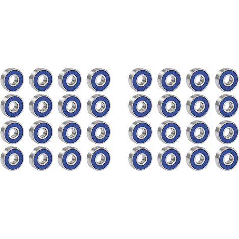 32 PièCes Professionnel sans Friction ABEC 9 Roues à roulettes de Planche à roulettes de Haute PréCision Portant des Roulements de Rechange en Acier (1/5)