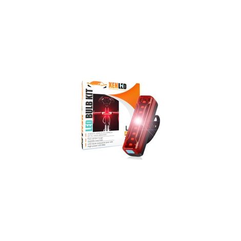 Mini Lampe Arrière LED Vélo XL008 Haute visibilité, Rechargeable USB , 2600mAh - Fixation Cadre (1/5)