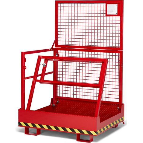 R+R Industrietechnik Arbeitskorb Typ RAK-Compact 1200x1080x1910mm RAL 3000 Feuerrot (1/4)