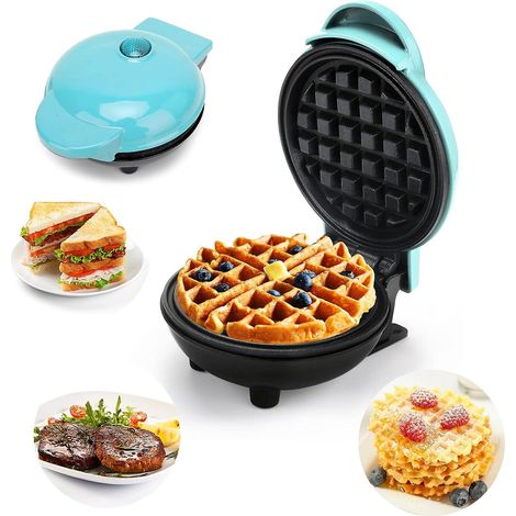 gaufrier Mini, Machine  Petit Gaufres Avec Revtement Antiadhsif Pour Gaufres Classiques, Mini Gaufrier Rond Electrique Waffle Maker Pour Les Anniv
