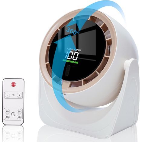 Ventilateur de bureau portable silencieux puissant avec rotation à 720 ° 100 niveaux (1/5)