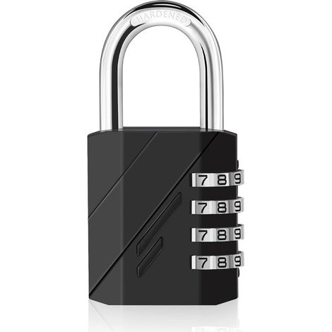 Cadenas à combinaison à 4 chiffres, cadenas à combinaison, cadenas de sport pour salle de sport, école, portail, abri de jardin, garage, rangement, coffres et boîtes à outils (1/5)