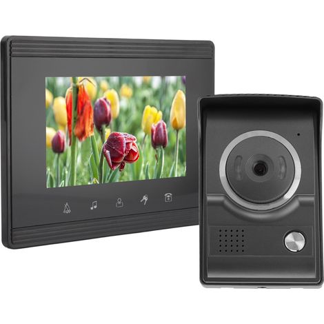 Sonnette vidéo extérieure HD 100-240 V avec écran LCD et interphone vidéo pour la sécurité de votre domicile (prise australienne). (1/5)