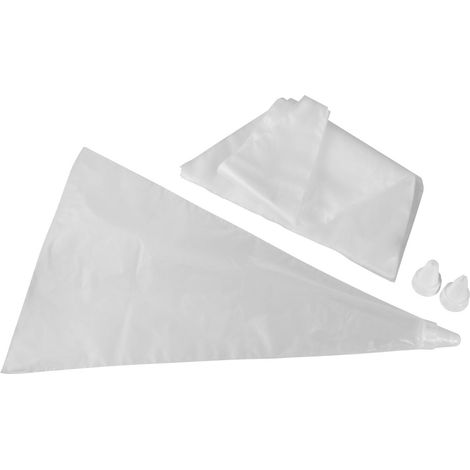 Lot de 20 poches à douille jetables et 3 embouts plastique réemployables 32 cm Zenker Smart Pastry (1/5)