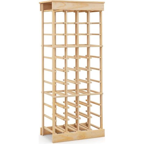 Pour Amateurs de Vin Rangement Organisé Casier Porte-Bouteilles Autoportant 10 Niveaux 40 Bouteilles en Bois 100kg (1/5)