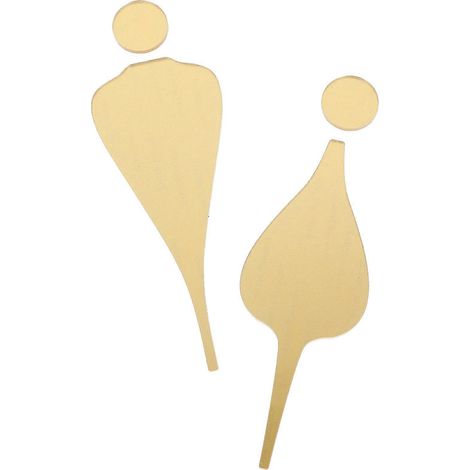 Signalétique pour toilettes commerciales, panneaux en acrylique pour toilettes hommes et femmes, lot de 8 (1/5)