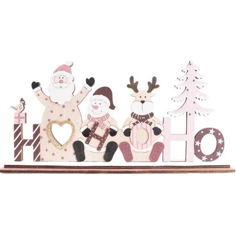TrendLine Deko Holz Aufsteller HoHoHo 33x5x17,5 cm Weihnachten Xmas Flair (1/2)