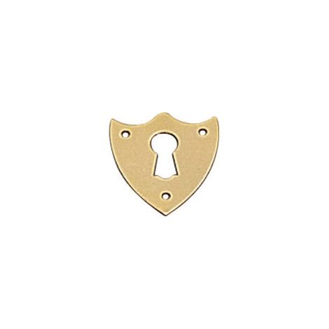 Entrée cœur emboutie laiton – Hauteur 40 mm – Largeur 35 mm – Finition poli – Pour bois dur et teck – Fosun (1/2)