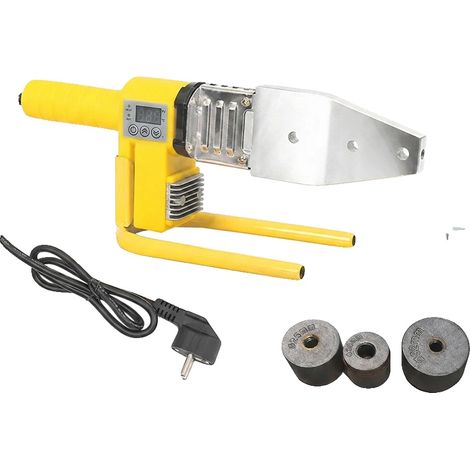 Soudeur de Tuyaux en Plastique, Puissance de 800W, Dimensions de 16,8 x 10,9 x 8,6 cm, Convient pour Tuyaux PPR et PE, Température de Fonctionnement jusqu'à 260°C, 3 Prises de Soudage Interchangeables (1/5)