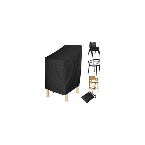 Housse de fauteuil d'extérieur imperméable, 70x70x120cm, housse de chaise de jardin empilable (1/5)