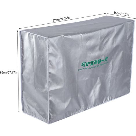 Housse de Protection pour Compresseur d'Air Conditionné Extérieur, Anti-Poussière, Anti-Neige, Imperméable, Anti-UV, Polyester, Argent, Modèle 3P (1/5)