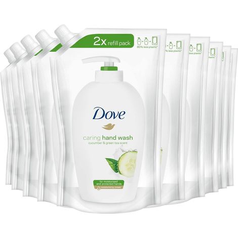 DOVE RICARICA SET 10 PZ SAPONE LIQUIDO MANI RICARICA GO FRESH COCUMBER & GREEN TEA 500ML (1/5)