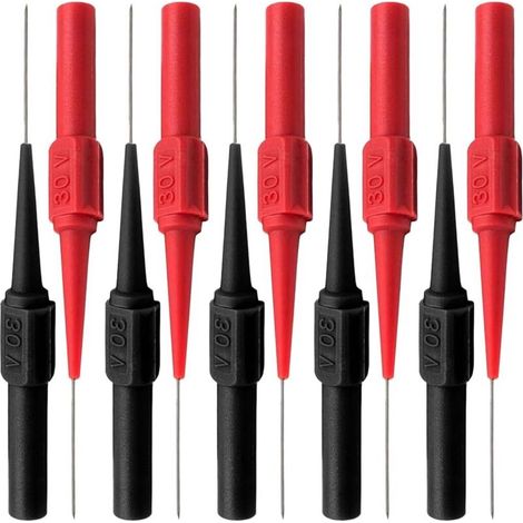 Multimeter Test Probes, 10 Pieces 0.7mm 30V Red and Black Test Needles for Industrial Applications (1/5)