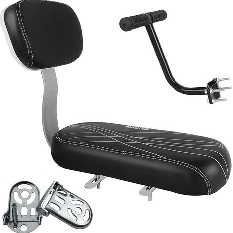 Siège Arrière Accessoires de Vélo - Siège Sécurité pour Chaise Accoudoirs Repose-Pied de Porte-bébé Vélo Siège Arrière Coussin d'Assise (Set-3) (1/5)