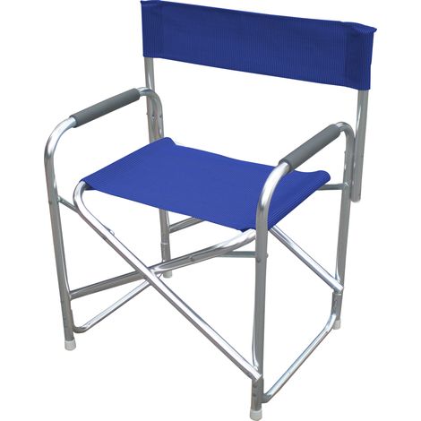 C POLTRONA REGISTA PLAYA ALLUMINIO  BLU- 2,0 pz