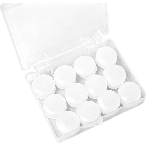 12 Bouchons d'Oreille En Silicone, boule quies, Boule Quies Silicone Réutilisables et Étanches, Bouchons d'Oreilles pour Natation Sommeil Avions Apprentissage (1/5)