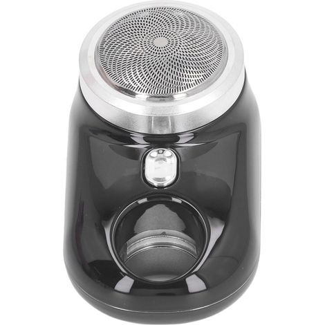 Mini tondeuse à barbe électrique pour hommes, rechargeable par USB, portable et de poche, idéale pour le visage, la moustache et la barbe de trois jours. Couleur : noir. (1/5)