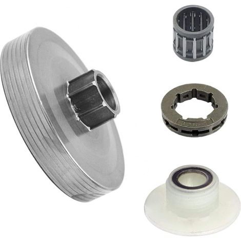 Embrayage De Tronçonneuse 7 Dents 19mm Pignon Jante Pièces d'Outils De Tronçonneuse Roulement à Aiguilles Engrenage à Vis Sans Fin Pour La Chine 4500 5200 5800 45cc 52cc 58cc 325 (1/5)