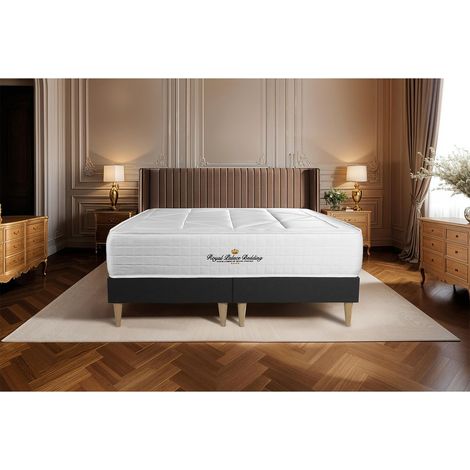 Ensemble matelas sommier Windsor 200 x 200 cm - Couleur : Noir