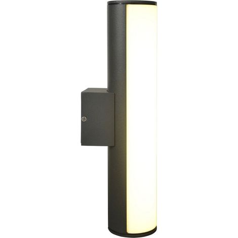 Applique Murale LED Extérieure 30 cm en Métal Gris et Plastique Éclairage Grand Angle - PANGIVO (1/5)