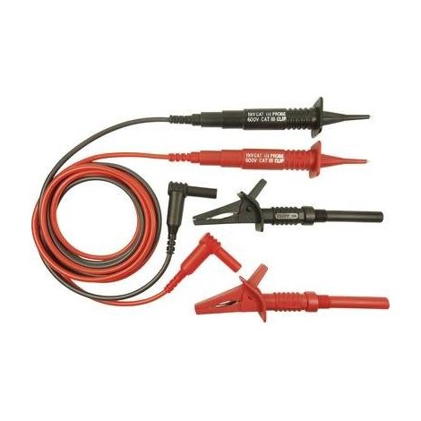 Cliff CIH3007 KIT puntali di sicurezza [Spina 4 mm - Sonda] 1.50 m Rosso, Nero 1 pz.