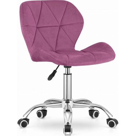Poltrona girevole Rivello in velluto viola (1/5)