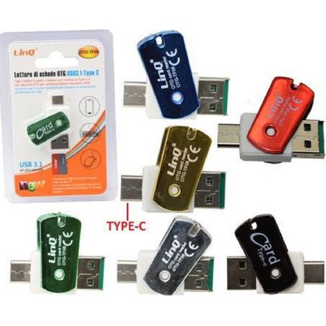 Linq - Lettore Di Schede Memory Card Micro Sd Otg Usb 3.1 - Type C Adattatore Otg-tf08 - (1/3)