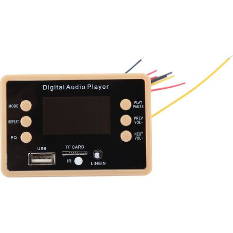 Carte Decodeur Bluetooth 5.0 - Module Lecteur Audio Stéréo MP3 FLAC WAV WMA APE - Entrée Line In FM USB Carte Mémoire - Télécommande Infrarouge - 1 Pièce (1/5)