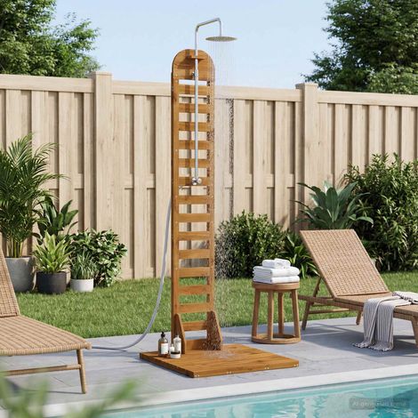 vidaXL Douche d'extérieur 225 cm Naturel (1/2)