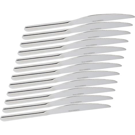 Ensemble de 12 couverts en acier inoxydable pour restaurant hôtelier, couteau à steak inclus (1/5)